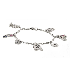 Harry Winston Harry Winston Platinum 7 charm Vintage Bracelet - 3877544