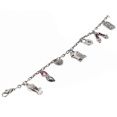 Harry Winston Harry Winston Platinum 7 charm Vintage Bracelet - 3877545