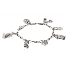 Harry Winston Harry Winston Platinum 7 charm Vintage Bracelet - 3877546