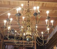 Hart Associates Large Hollywood Regency Polished Brass Chandelier 21 Arms Hart Associates 1960s - 2376241