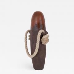 Harvey Bouterse Ceramic Collectible Design Primitive Vase With Rope Detail by Harvey Bouterse - 870274