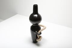 Harvey Bouterse Ceramic Collectible Design Vase with Rope Detail by Harvey Bouterse 2018 - 1345236
