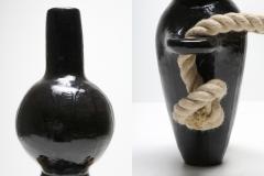 Harvey Bouterse Ceramic Collectible Design Vase with Rope Detail by Harvey Bouterse 2018 - 1345242