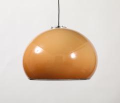 Harvey Guzzini Harvey Guzzini Caramel Brown Space Age Pendant Chandelier Italy circa 1970 - 4420755