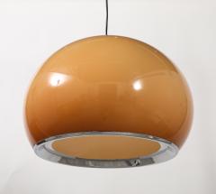 Harvey Guzzini Harvey Guzzini Caramel Brown Space Age Pendant Chandelier Italy circa 1970 - 4420760