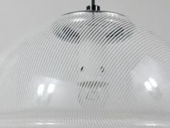 Harvey Guzzini Harvey Guzzini Post Modern Striped Op Art Globe Pendant Lamp by Meblo 1970s - 4067038