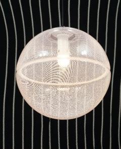 Harvey Guzzini Harvey Guzzini Post Modern Striped Op Art Globe Pendant Lamp by Meblo 1970s - 4067154