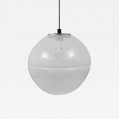 Harvey Guzzini Harvey Guzzini Post Modern Striped Op Art Globe Pendant Lamp by Meblo 1970s - 4069608