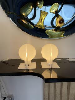 Harvey Guzzini Pair of Lucite Lamps Sirio by Brazzoni Lampa for Harvey Guzzini Italy 1970s - 2846593