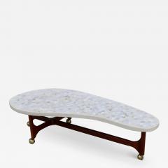 Harvey Probber 1960s Harvey Probber Style Terrazzo Top And Walnut Modern Coffee Table - 3225622