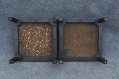 Harvey Probber 1960s Pair of Harvey Probber Copper Mahogany Flower Top Side Tables - 3605380