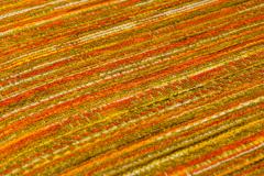 Harvey Probber American Mid Century Dark Wood Caning and Striped Upholstery Ar - 4634359