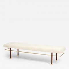 Harvey Probber Brass Frame Bench in Boucle 1950 - 2906073