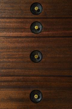 Harvey Probber Chest of Drawers in Mahogany and Brass by Harvey Probber 1950s - 4486909