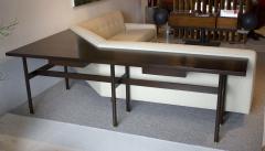 Harvey Probber Custom Angular Sofa by Harvey Probber with Sofa Table Writing Desk - 2140595