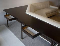 Harvey Probber Custom Angular Sofa by Harvey Probber with Sofa Table Writing Desk - 2140596