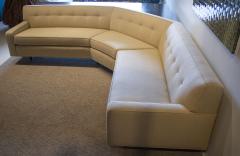 Harvey Probber Custom Angular Sofa by Harvey Probber with Sofa Table Writing Desk - 2140601