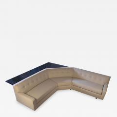Harvey Probber Custom Angular Sofa by Harvey Probber with Sofa Table Writing Desk - 2144540