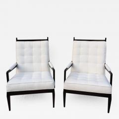 Harvey Probber Elegant High Back Club Chairs - 114831