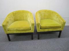 Harvey Probber Fabulous Pair Harvey Probber Style Barrel Back Lounge Chairs Mid century Modern - 1748388