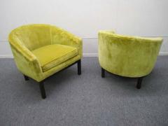 Harvey Probber Fabulous Pair Harvey Probber Style Barrel Back Lounge Chairs Mid century Modern - 1748395