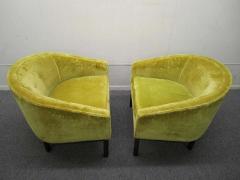 Harvey Probber Fabulous Pair Harvey Probber Style Barrel Back Lounge Chairs Mid century Modern - 1748396