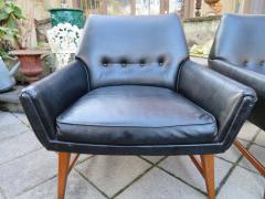 Harvey Probber Handsome Pair of Danish Modern Walnut Lounge Chairs - 1725379