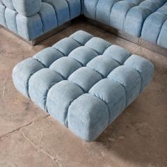 Harvey Probber Harvey Probber 9 Seat Deep Tuft Sectional Sofa with Chrome Plinth Base 1970s - 4288001