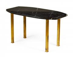 Harvey Probber Harvey Probber American Black Marble and Brass Cocktail Coffee Table - 4279871