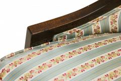 Harvey Probber Harvey Probber American Gondola Mahogany and Striped Upholstery Side Chair - 2789255