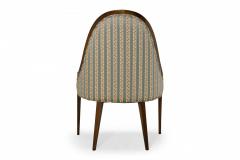 Harvey Probber Harvey Probber American Gondola Mahogany and Striped Upholstery Side Chair - 2789258