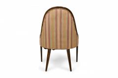 Harvey Probber Harvey Probber American Gondola Wood and Striped Upholstery Side Chair - 2789547