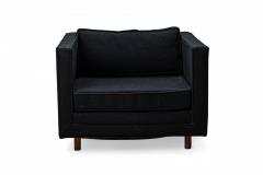 Harvey Probber Harvey Probber AmericanCube Form Black Textured FabricLounge Armchair - 2792023