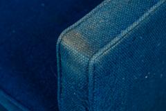 Harvey Probber Harvey Probber AmericanCube Form Blue Textured FabricLounge Armchair - 2792061