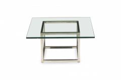 Harvey Probber Harvey Probber AmericanSquare Chrome Plated Steel and Glass Coffee Table - 2791767