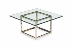 Harvey Probber Harvey Probber AmericanSquare Chrome Plated Steel and Glass Coffee Table - 2791768
