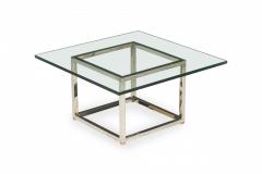 Harvey Probber Harvey Probber AmericanSquare Chrome Plated Steel and Glass Coffee Table - 2791769