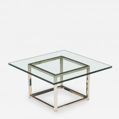 Harvey Probber Harvey Probber AmericanSquare Chrome Plated Steel and Glass Coffee Table - 2794800
