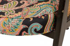 Harvey Probber Harvey Probber AmericanWood Caning and Paisley FabricHoop Lounge Chair - 2792019
