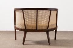 Harvey Probber Harvey Probber Barrel Back Cane Lounge Chair 1960s - 3365865