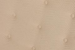 Harvey Probber Harvey Probber Beige Zig Zag Textured Upholstery and Brass Slipper Chairs - 2789479