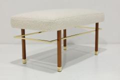Harvey Probber Harvey Probber Bench in Holly Hunt Upholstery with Brass Trim - 3334870
