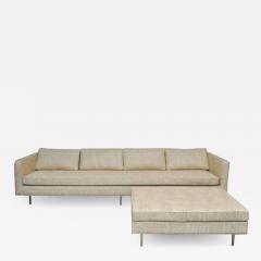 Harvey Probber Harvey Probber Brass Base Sofa and Ottoman - 1483468