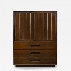 Harvey Probber Harvey Probber Chest of Drawers in Mahogany with Sliding Doors 1950s Signed  - 2823083