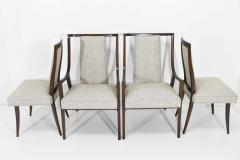 Harvey Probber Harvey Probber Dining Chairs With New Tan Gray Woven Upholstery Set of Eight - 1532471