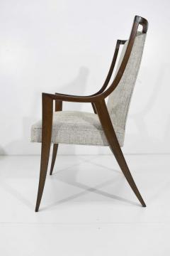 Harvey Probber Harvey Probber Dining Chairs With New Tan Gray Woven Upholstery Set of Eight - 1532477
