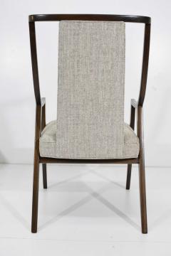 Harvey Probber Harvey Probber Dining Chairs With New Tan Gray Woven Upholstery Set of Eight - 1532478
