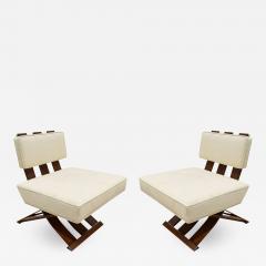 Harvey Probber Harvey Probber Elegant Pair Of Campaign Style Lounge Chairs 1950s - 1426238