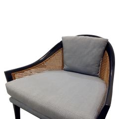 Harvey Probber Harvey Probber Elegant Pair of Lounge Chairs with Caned Backs and Sides 1950s - 1272739