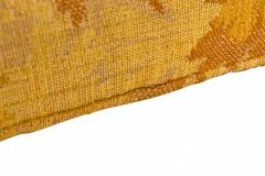 Harvey Probber Harvey Probber Gold and Orange Patterned Upholstered Sled Base Sofa - 2794316